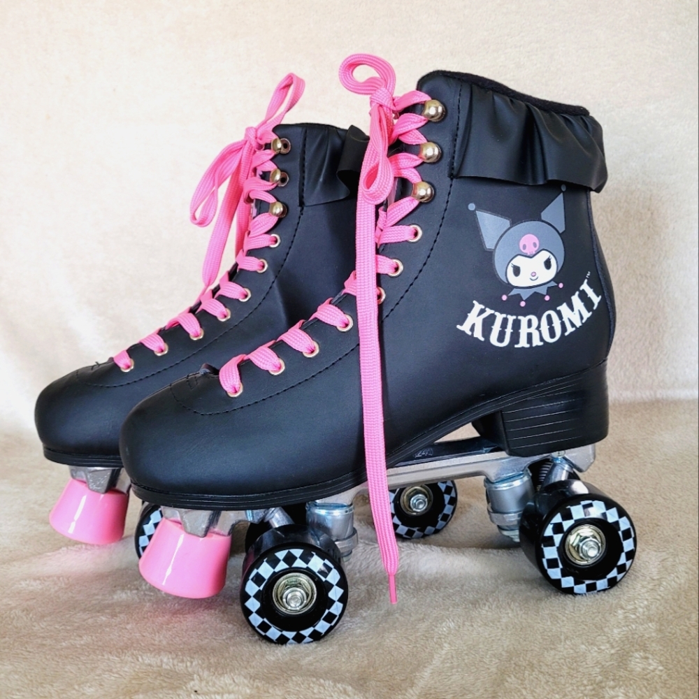 TOUGH LOVE Kuromi Roller Skates DOLLS KILL X HELLO KITTY